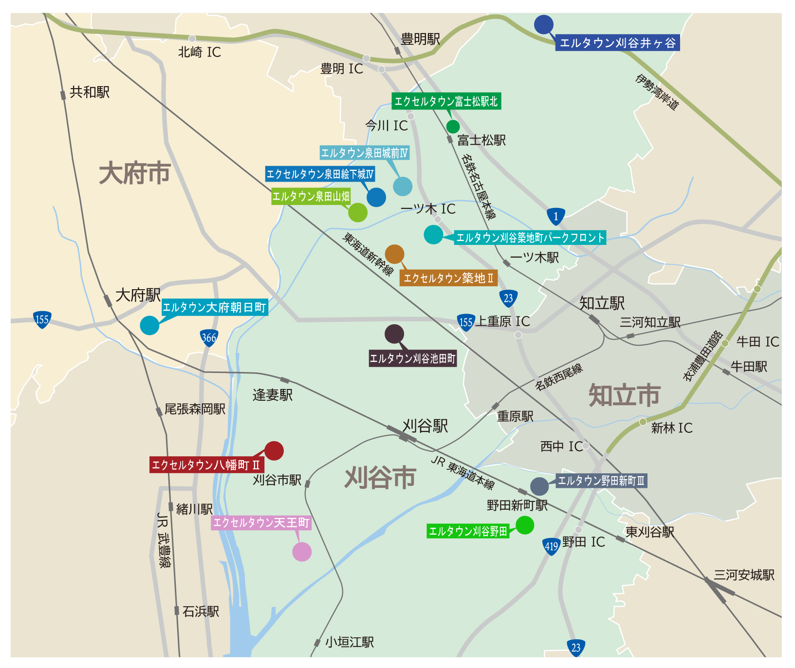 角文分譲戸建てマップ