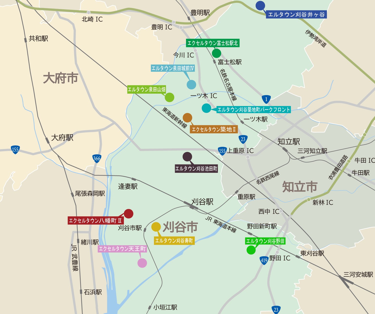 角文分譲戸建てマップ