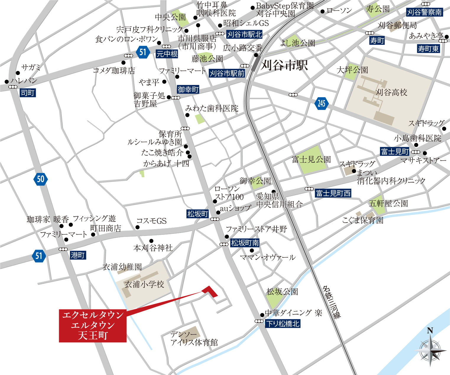 エルタウン天王町/エクセルタウン天王町マップ