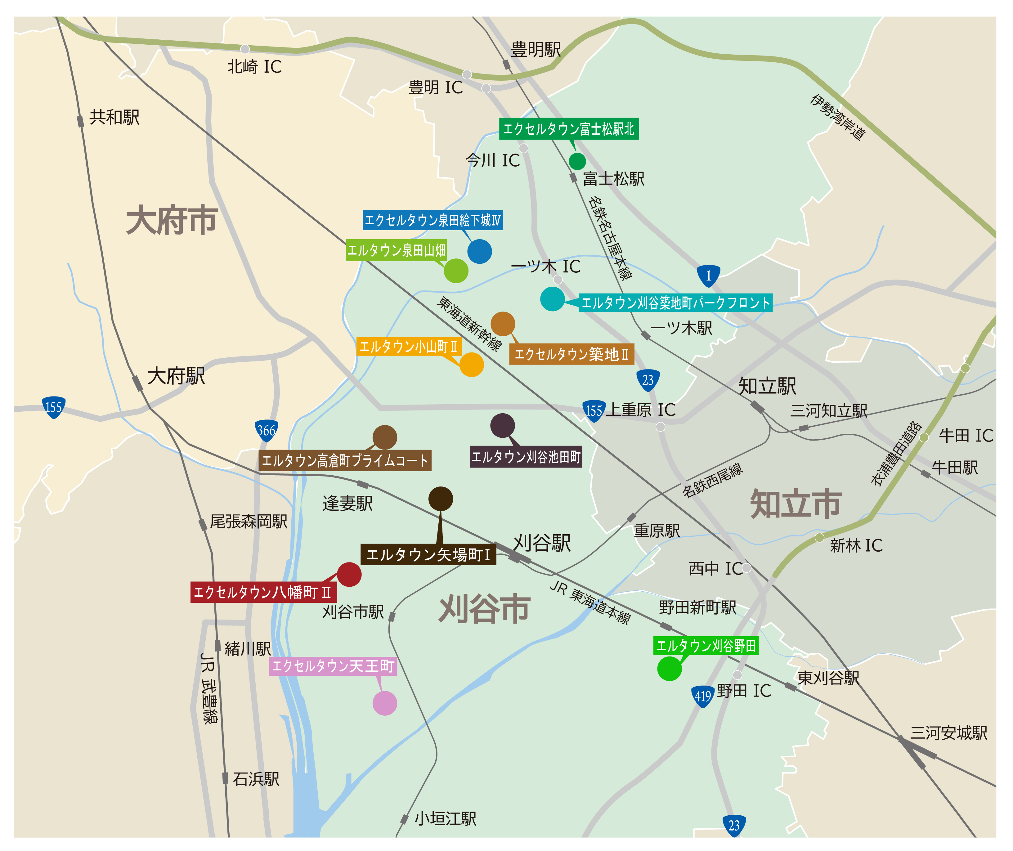 角文分譲戸建てマップ