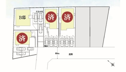 エクセルタウン天王町の区画図